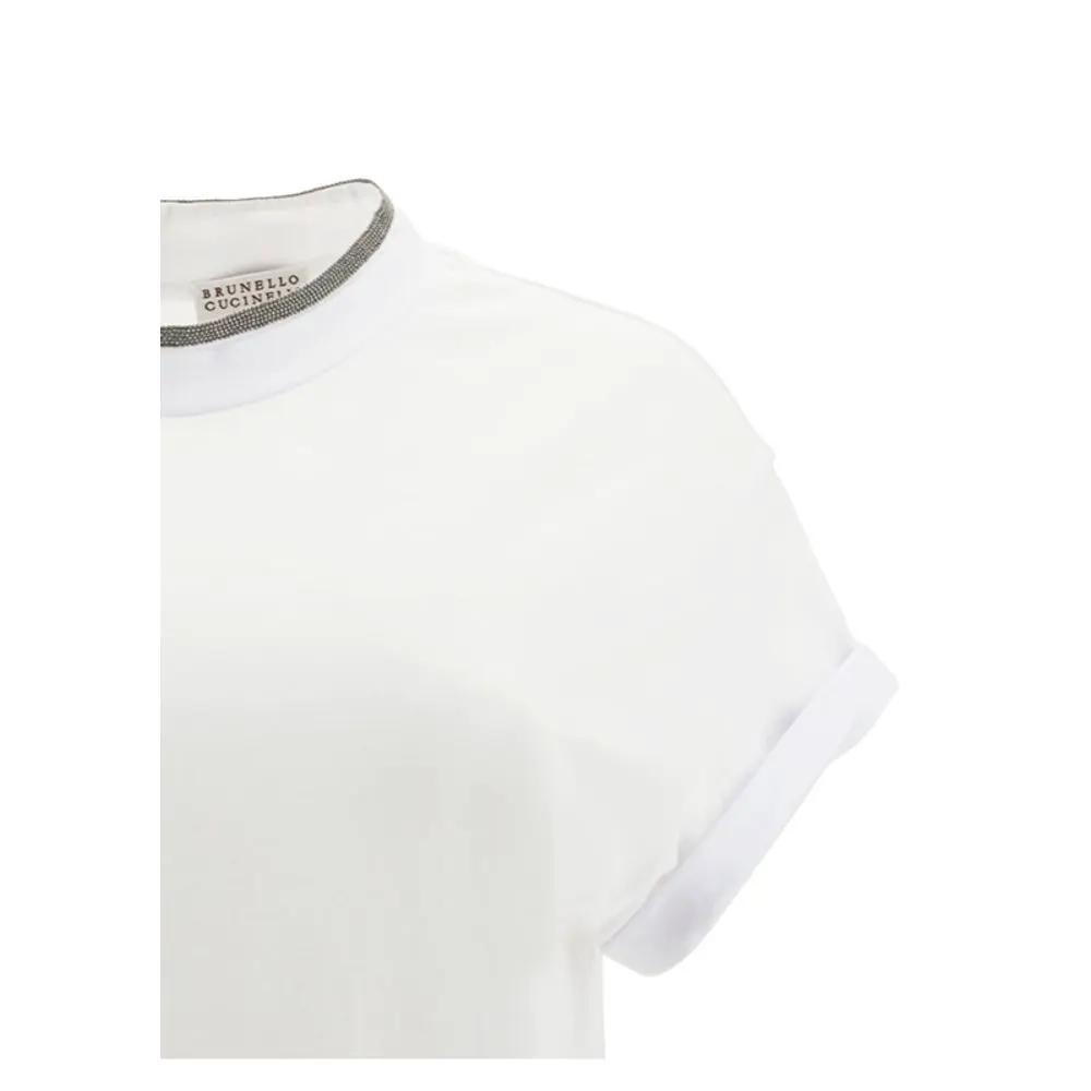 Brunello Cucinelli Sample Sale | Brunello Cucinelli White Elastane T-Shirt - | Designer outlet