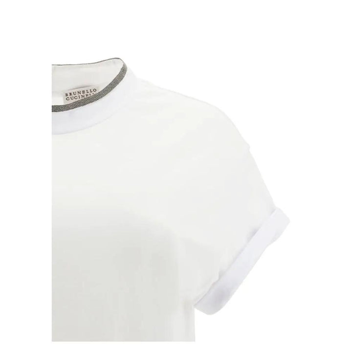 Brunello Cucinelli Sample Sale | Brunello Cucinelli White Elastane T-Shirt - | Designer outlet