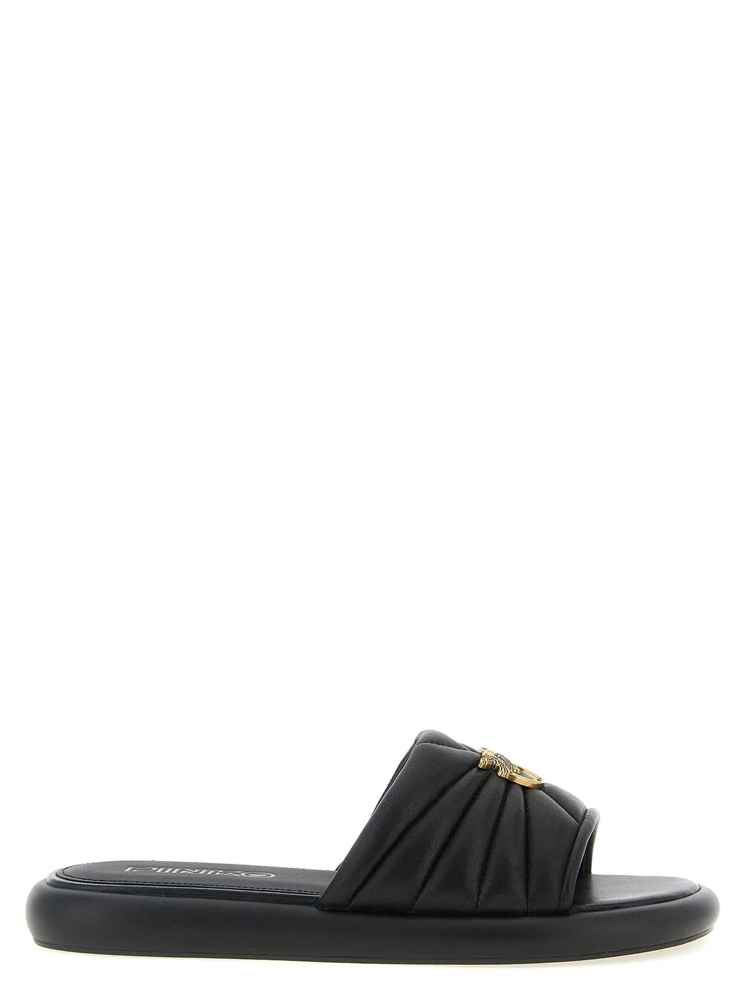 PINKO Sample Sale | PINKO Black Lambskin Slides - | Designer outlet