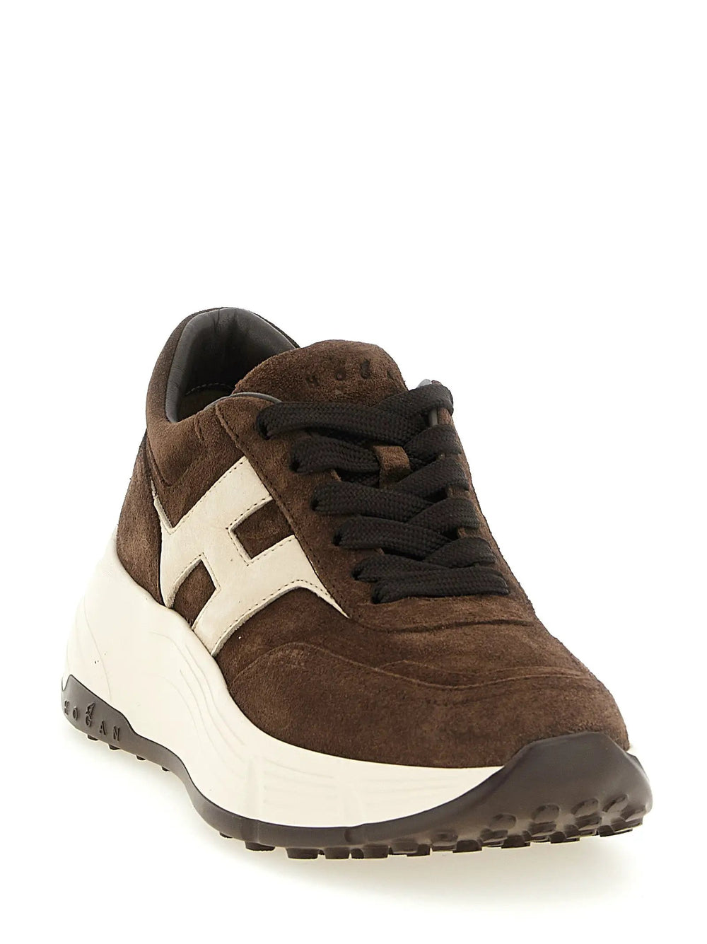 Hogan Sample Sale | Hogan Brown Calfskin Athletic Sneakers - | Designer outlet