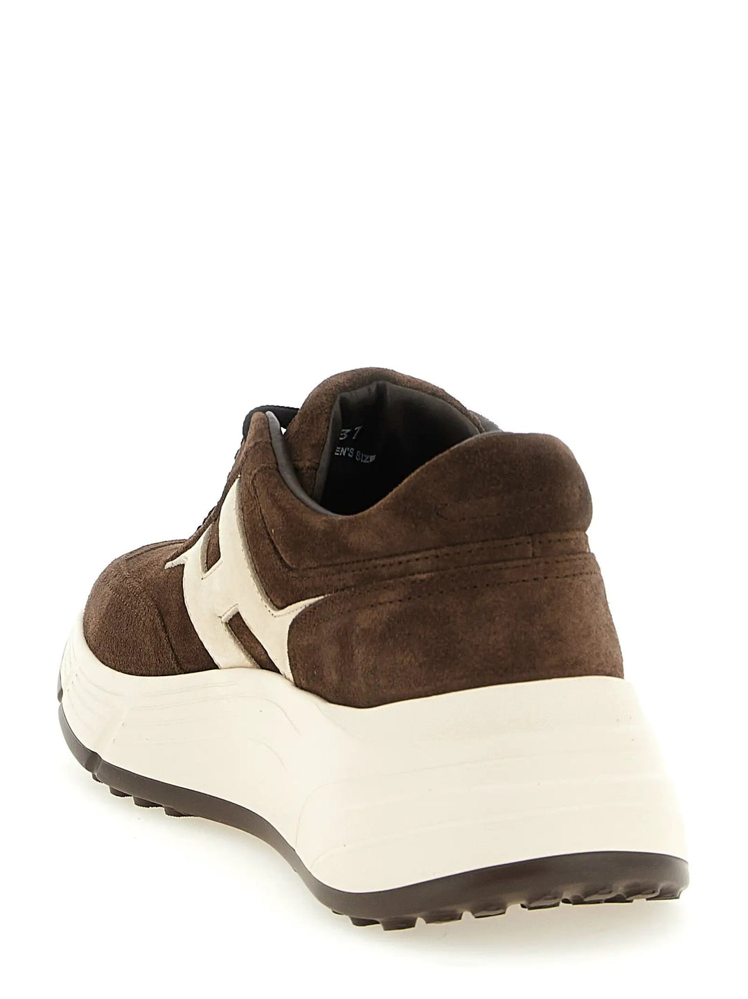 Hogan Brown Calfskin Athletic Sneakers