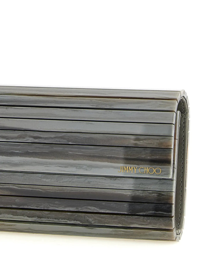 Jimmy Choo Sample Sale | Jimmy Choo Gray Polyester Clutch Bag - | Designer outlet