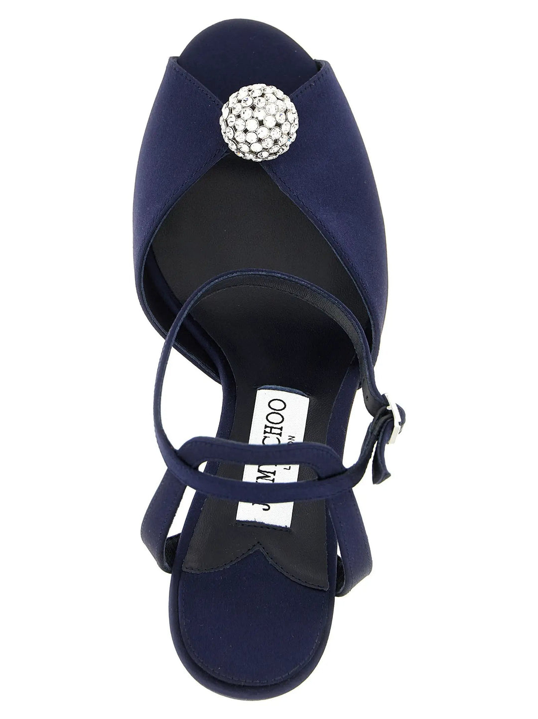 Jimmy Choo Sample Sale | Jimmy Choo Blue Tencel Stiletto Heel Sandals - | Designer outlet