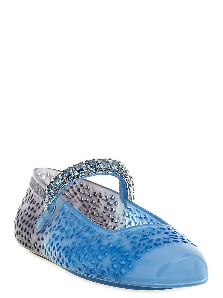 Jimmy Choo Sample Sale | Jimmy Choo Blue Plastic Ballet Flats - | Designer outlet