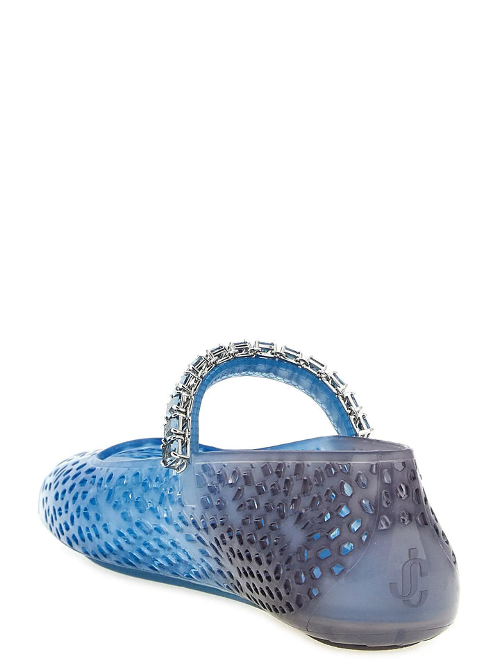 Jimmy Choo Sample Sale | Jimmy Choo Blue Plastic Ballet Flats - | Designer outlet