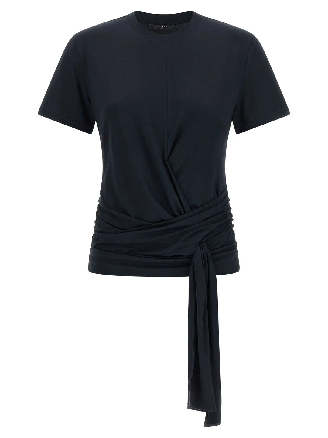 7 For All Mankind Blue Lyocell T-Shirt