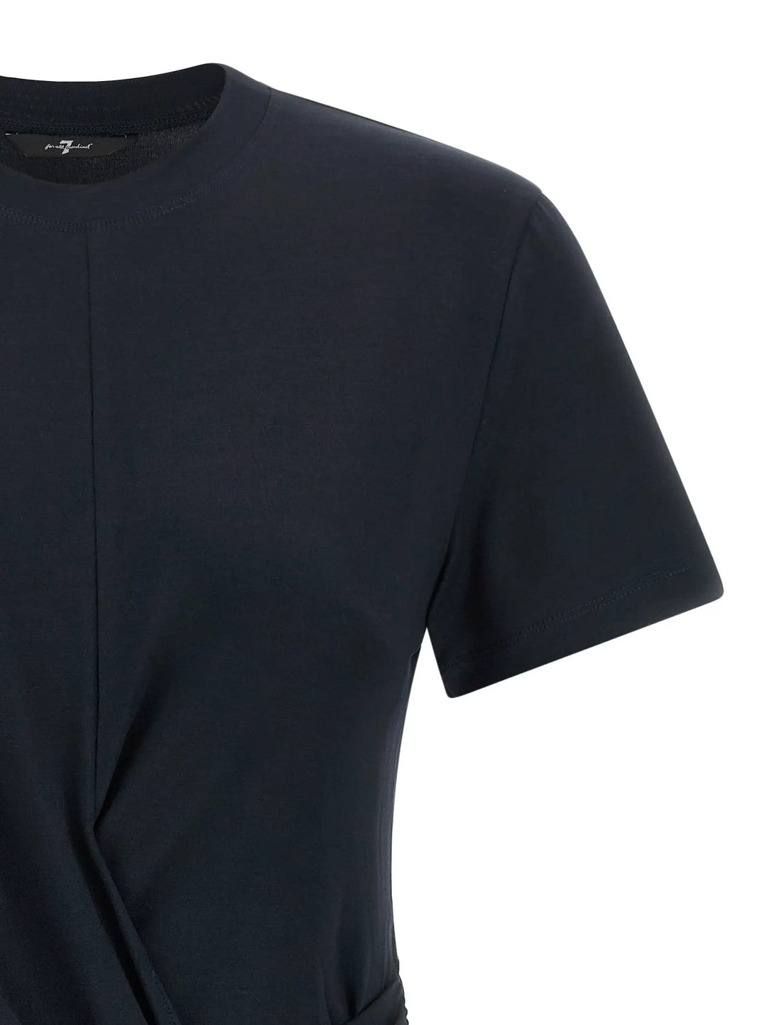 7 For All Mankind Blue Lyocell T-Shirt