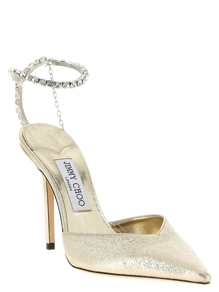 Jimmy Choo Sample Sale | Jimmy Choo Gold Tencel High Heel Pumps - | Designer outlet
