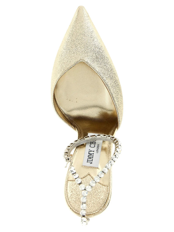 Jimmy Choo Sample Sale | Jimmy Choo Gold Tencel High Heel Pumps - | Designer outlet
