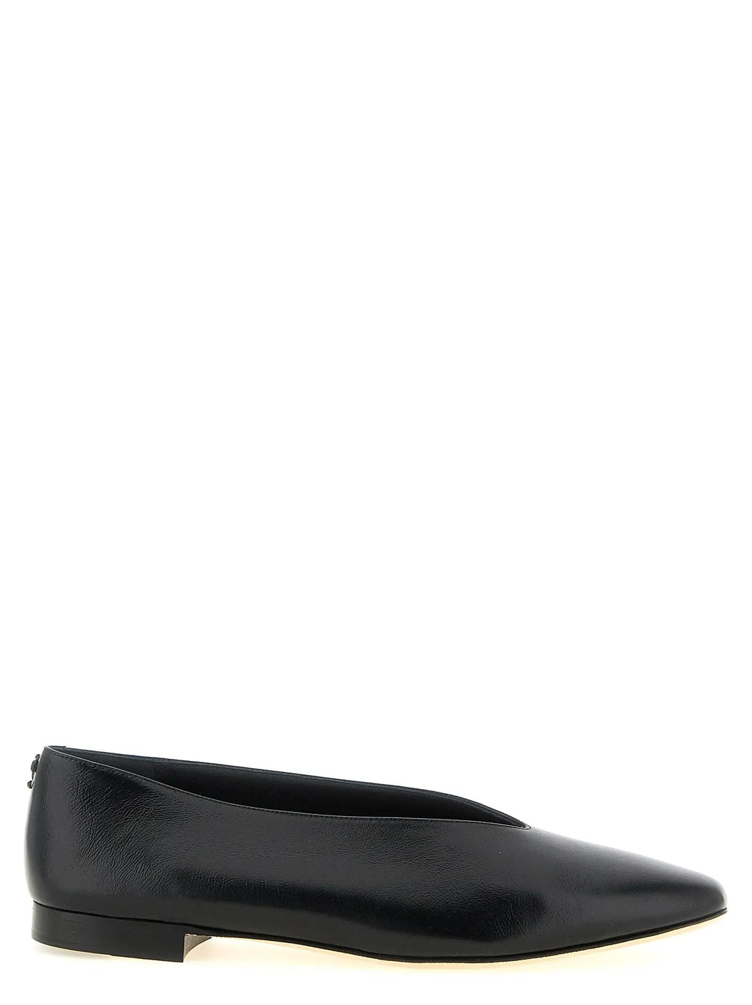 Jimmy Choo Black Leather Ballet Flats