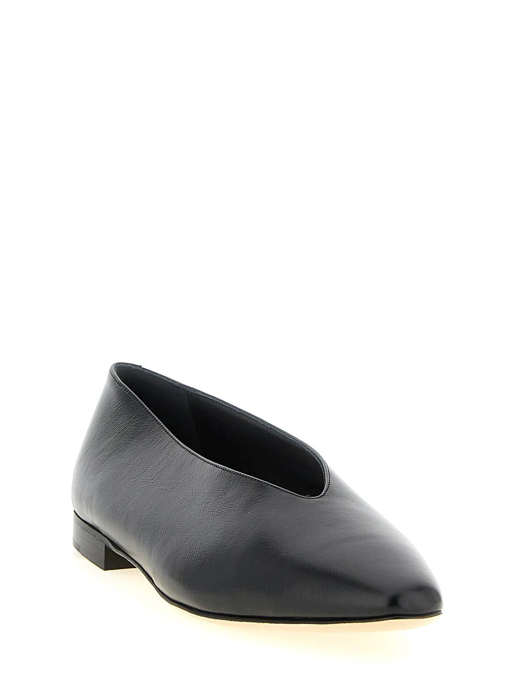 Jimmy Choo Sample Sale | Jimmy Choo Black Leather Ballet Flats - | Designer outlet