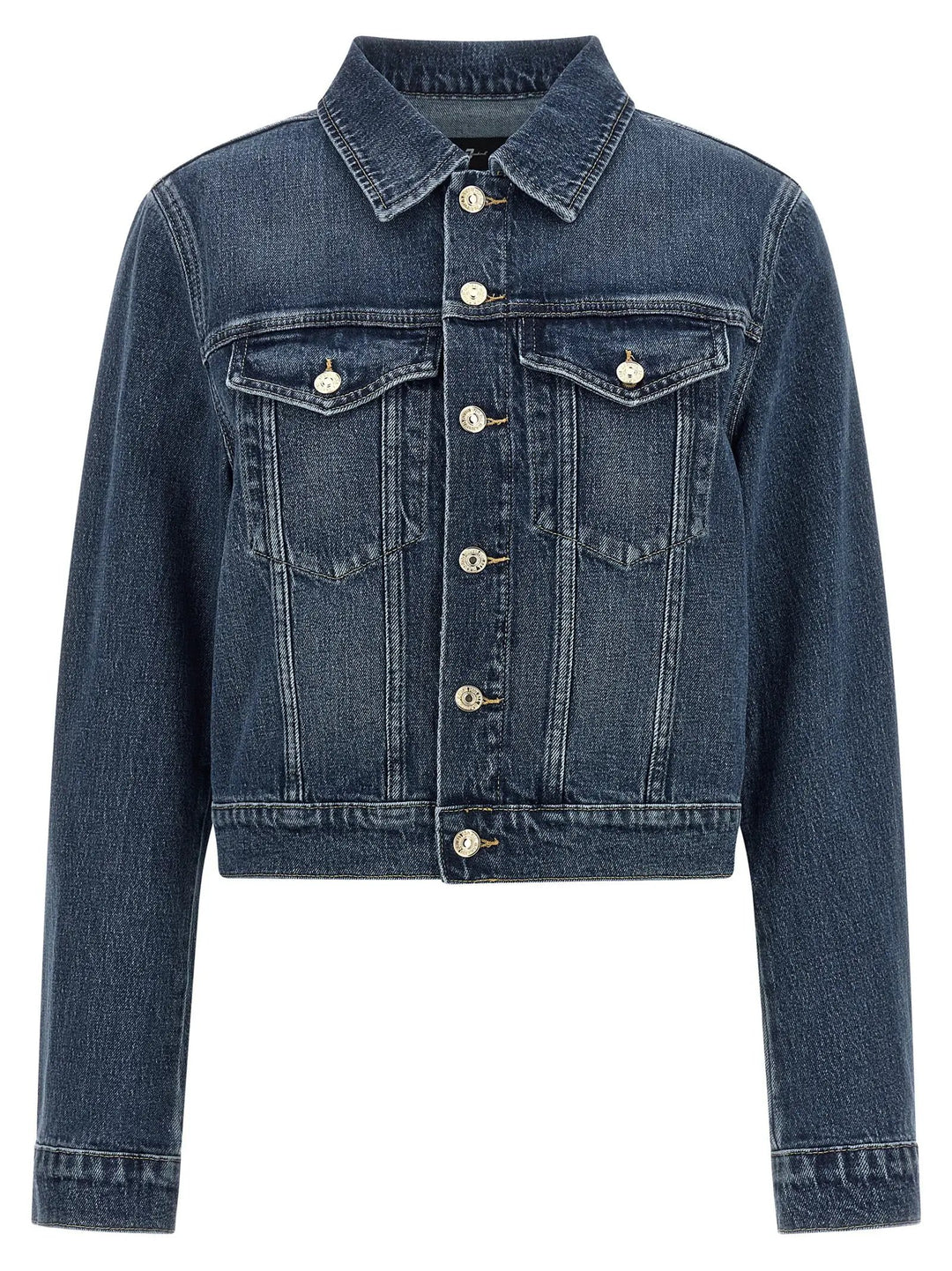 7 For All Mankind Sample Sale | 7 For All Mankind Blue Cotton Denim Jacket - | Designer outlet