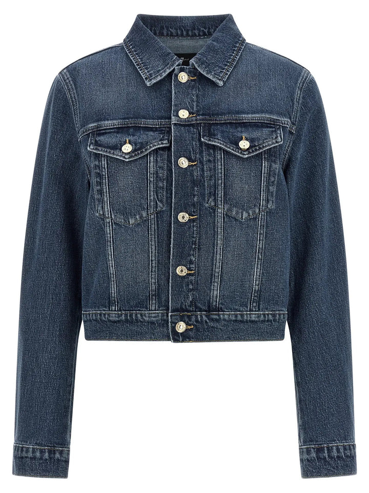 7 For All Mankind Sample Sale | 7 For All Mankind Blue Cotton Denim Jacket - | Designer outlet