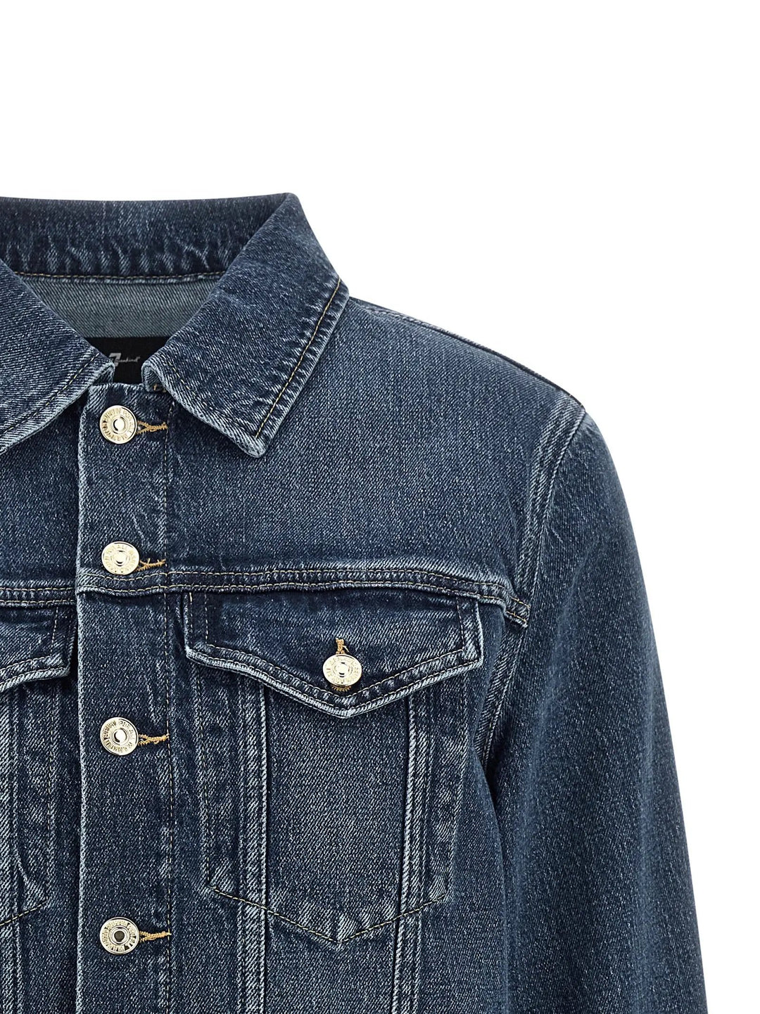 7 For All Mankind Sample Sale | 7 For All Mankind Blue Cotton Denim Jacket - | Designer outlet