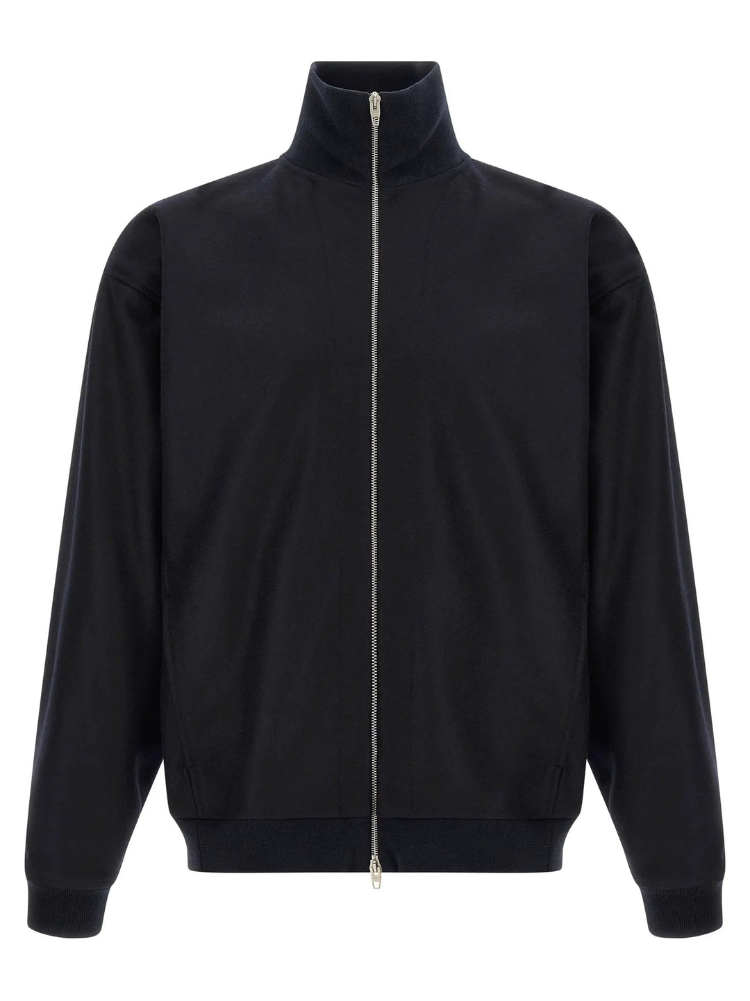 Jil Sander Blue Wool Full-Length Jacket