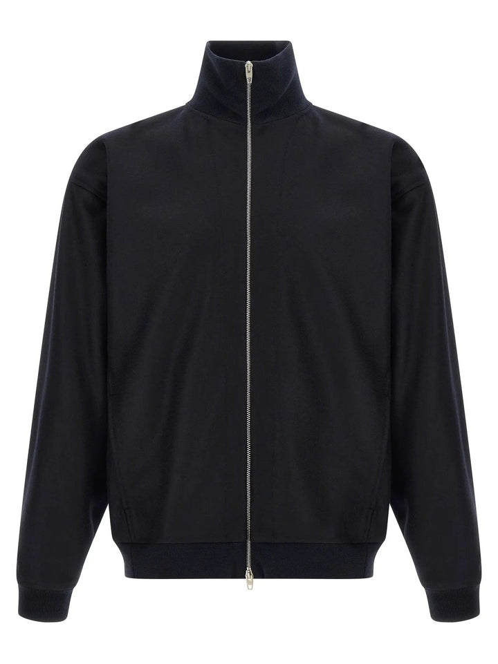 Jil Sander Blue Wool Full-Length Jacket