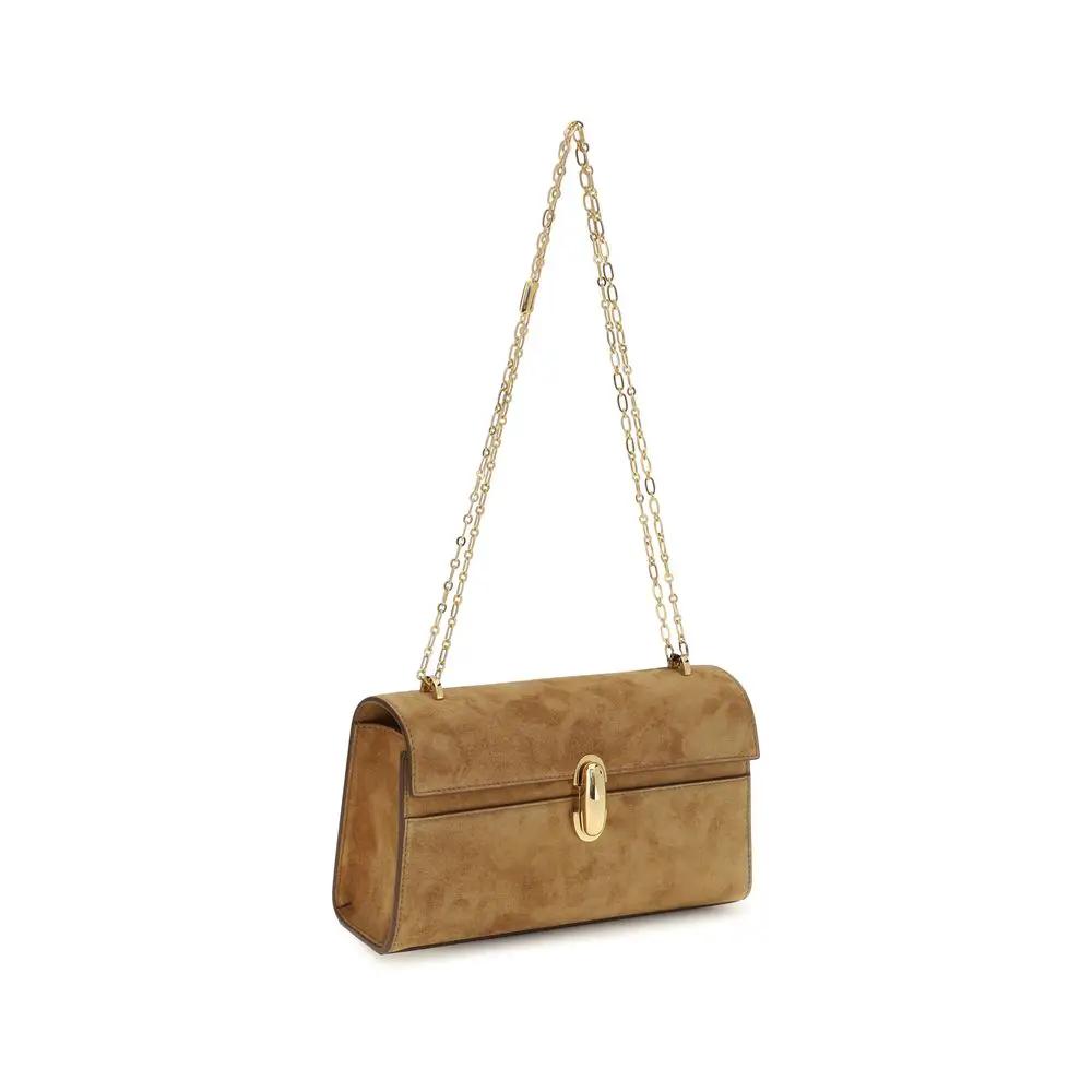 Savette Sample Sale | Savette Beige Calf Leather Bos Taurus Shoulder Bag - | Designer outlet