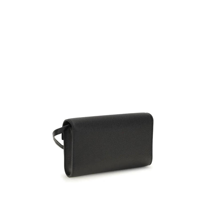 Savette Black Calf Leather Bos Taurus Shoulder Bag