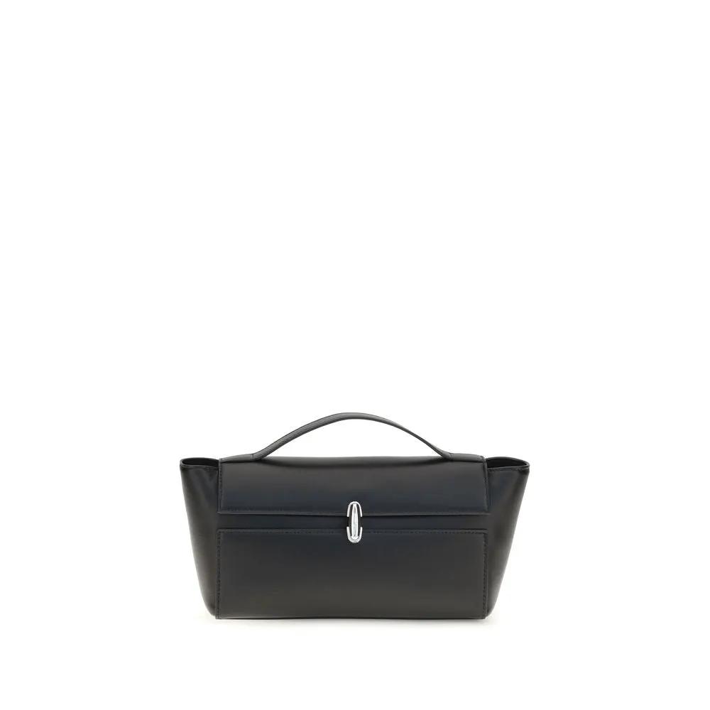 Savette Black Calf Leather Bos Taurus Shoulder Bag