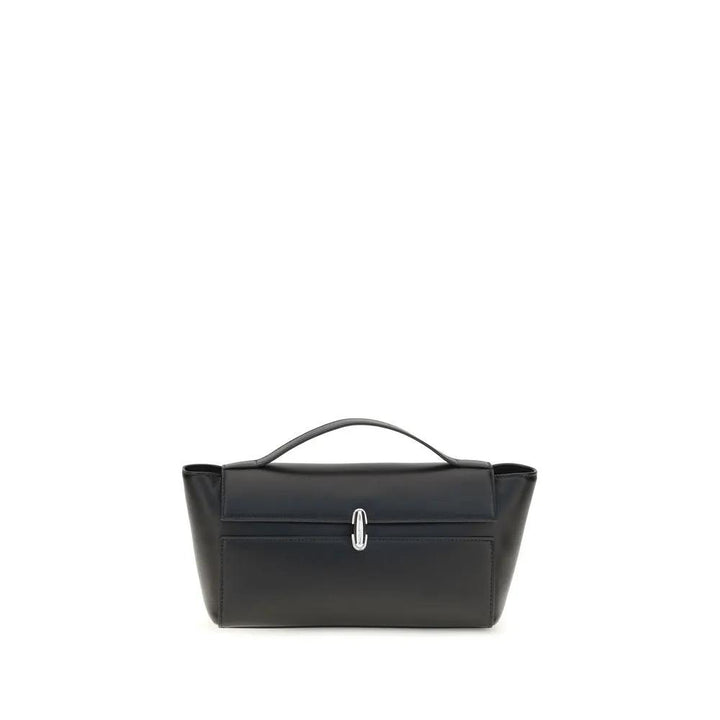 Savette Black Calf Leather Bos Taurus Shoulder Bag