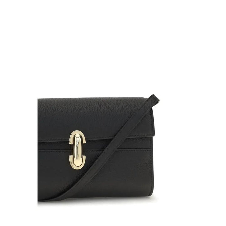 Savette Black Calf Leather Bos Taurus Shoulder Bag