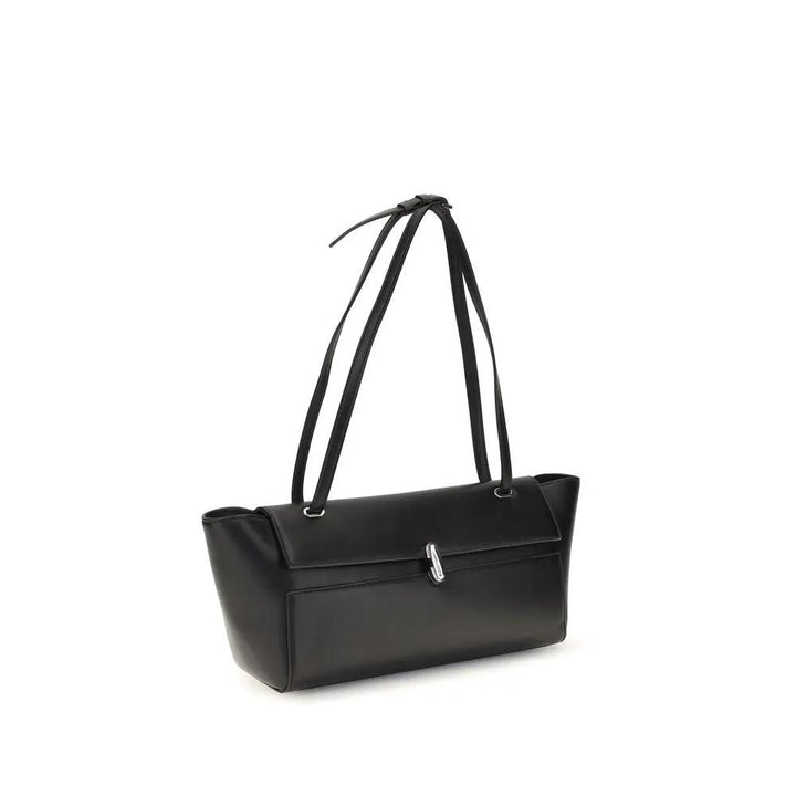 Savette Black Calf Leather Bos Taurus Shoulder Bag
