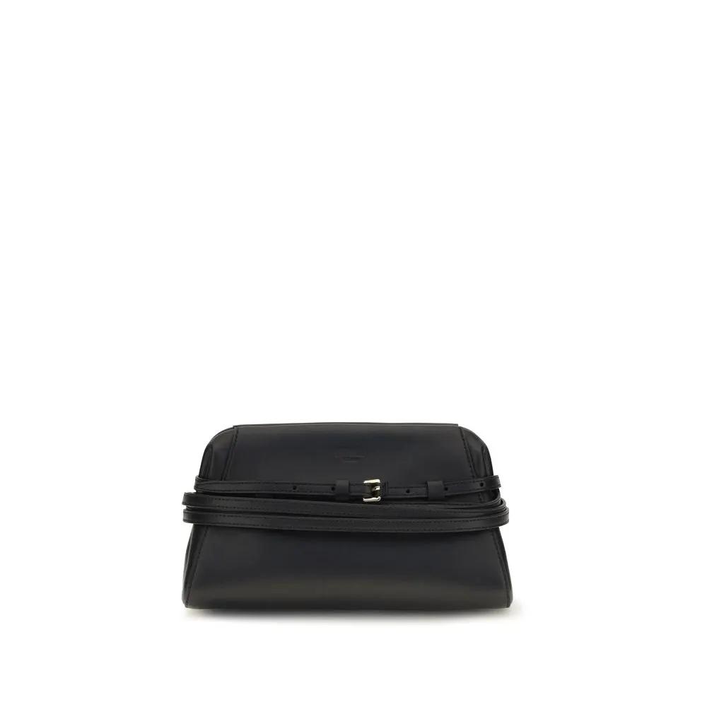Moschino Black Goatskin Shoulder Bag