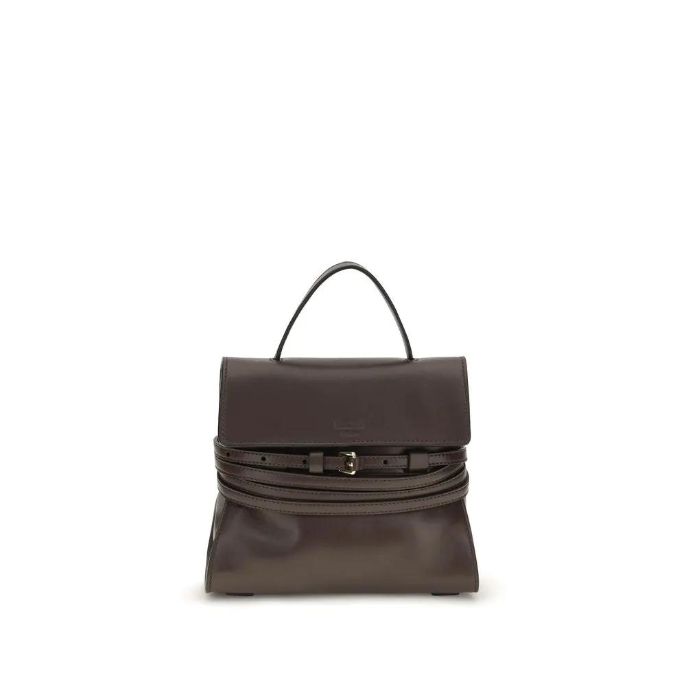 Moschino Brown Goatskin Shoulder Bag