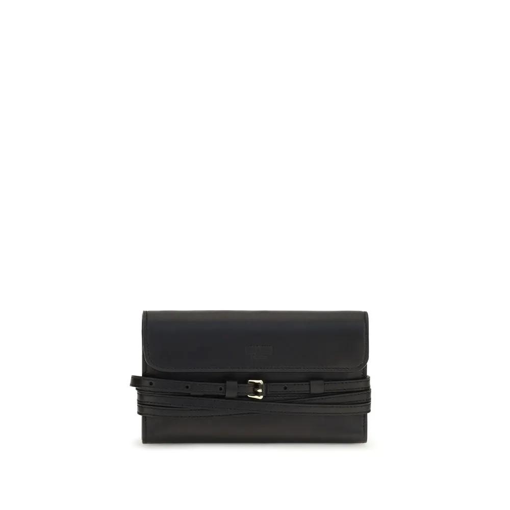 Moschino Black Goatskin Shoulder Bag