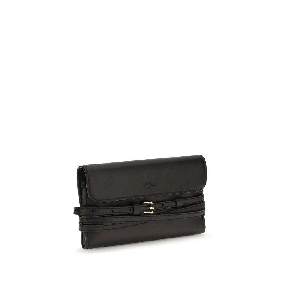 Moschino Sample Sale | Moschino Black Goatskin Shoulder Bag - | Designer outlet