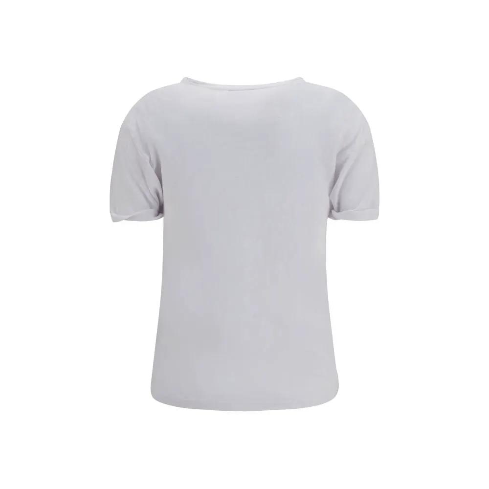 Isabel Marant Étoile Sample Sale | Isabel Marant Étoile White Linen T-Shirt - | Designer outlet