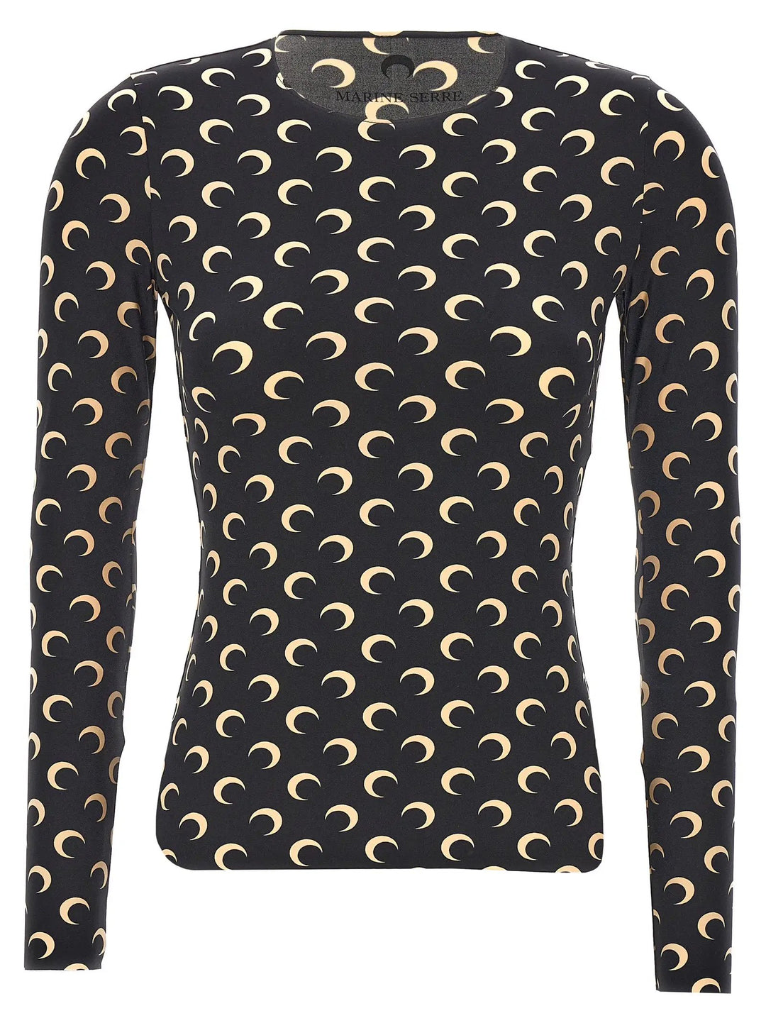 Marine Serre Black Polyamide Long Sleeve T-Shirt