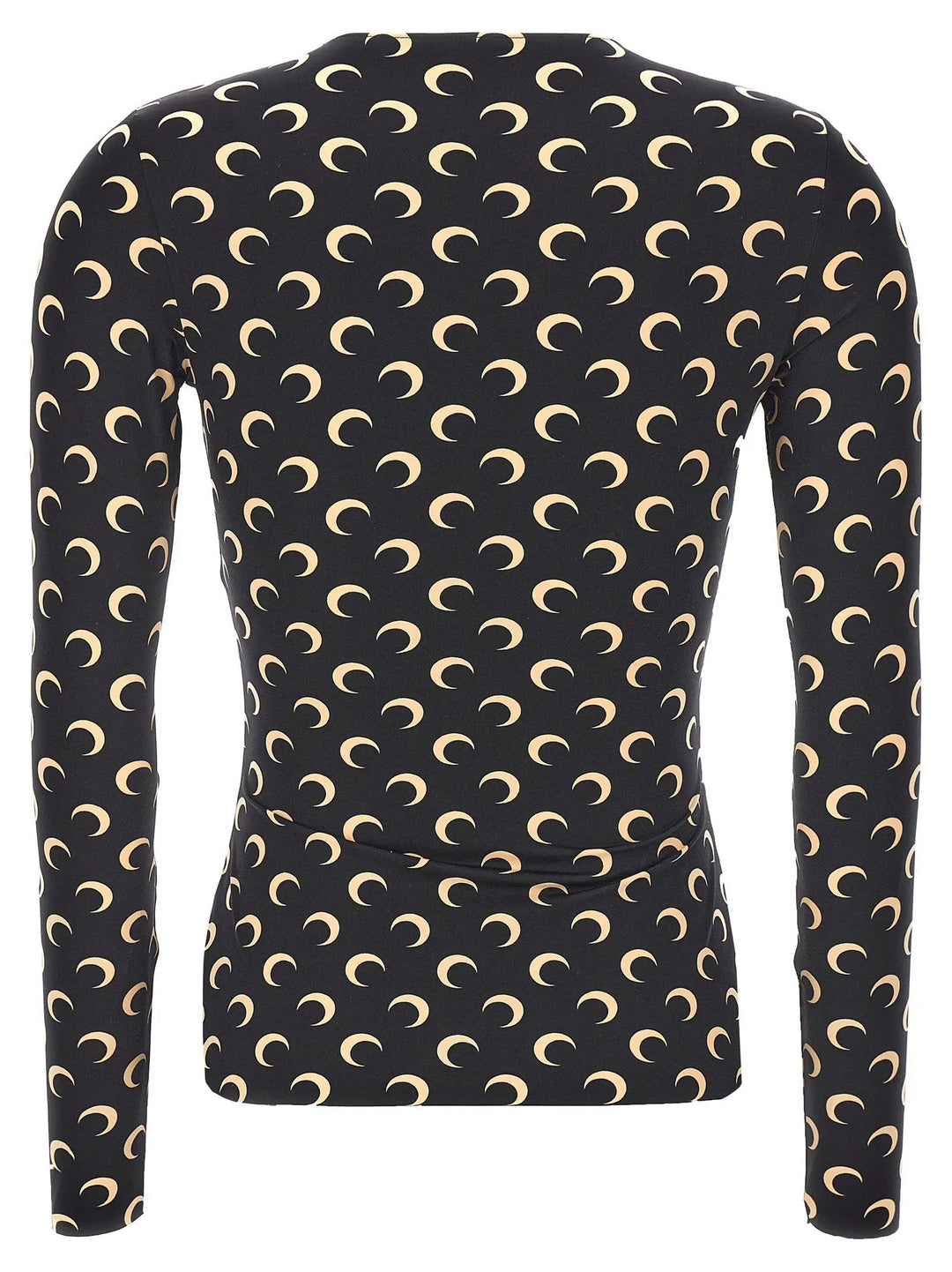 Marine Serre Black Polyamide Long Sleeve T-Shirt