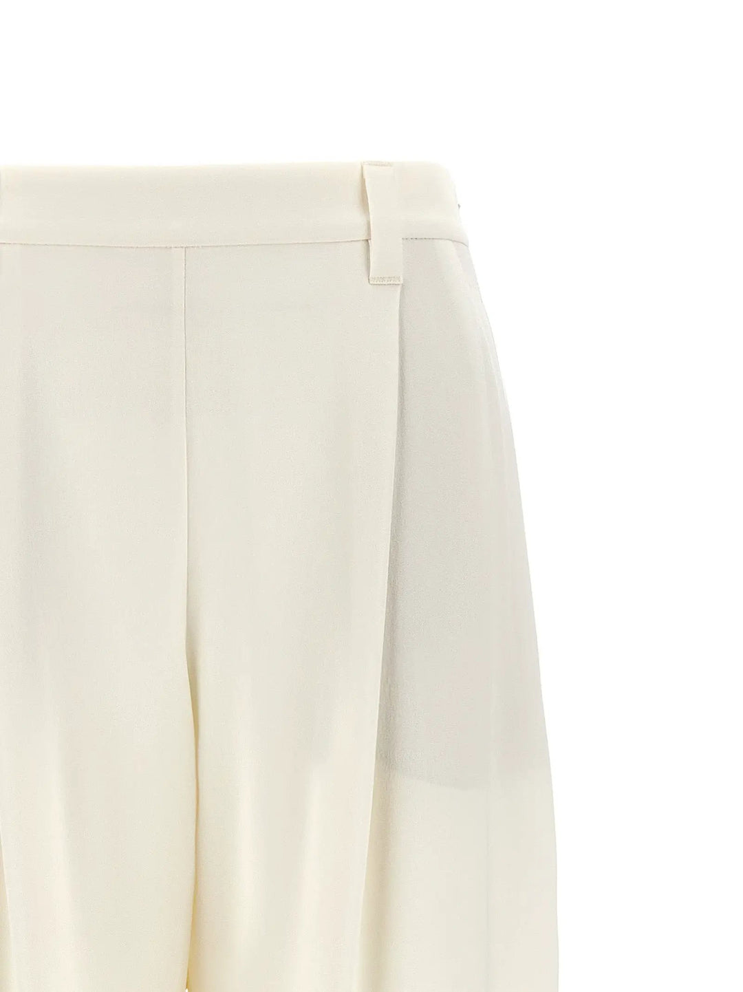 Brunello Cucinelli Sample Sale | Brunello Cucinelli White Silk Casual Pants - | Designer outlet