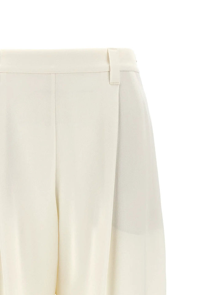 Brunello Cucinelli Sample Sale | Brunello Cucinelli White Silk Casual Pants - | Designer outlet
