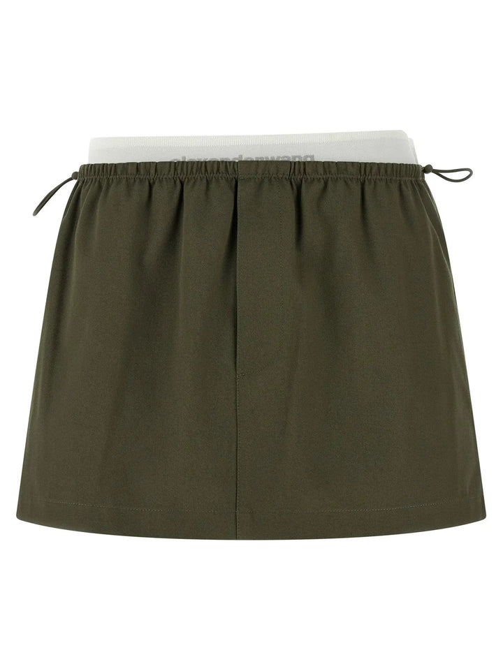 Alexander Wang Bicolor Cotton Long Skirt