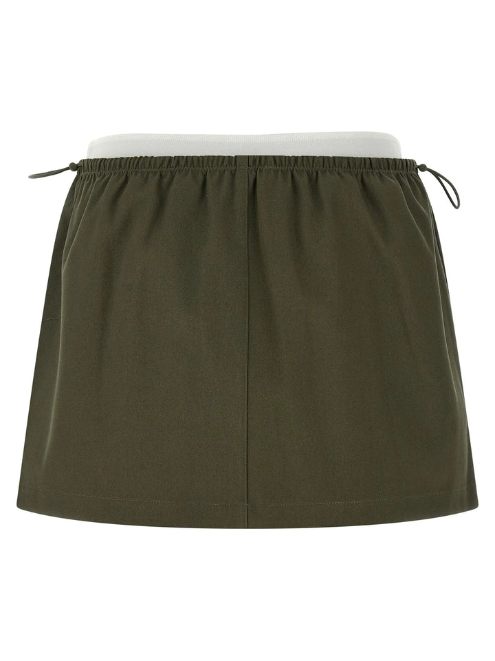 Alexander Wang Bicolor Cotton Long Skirt