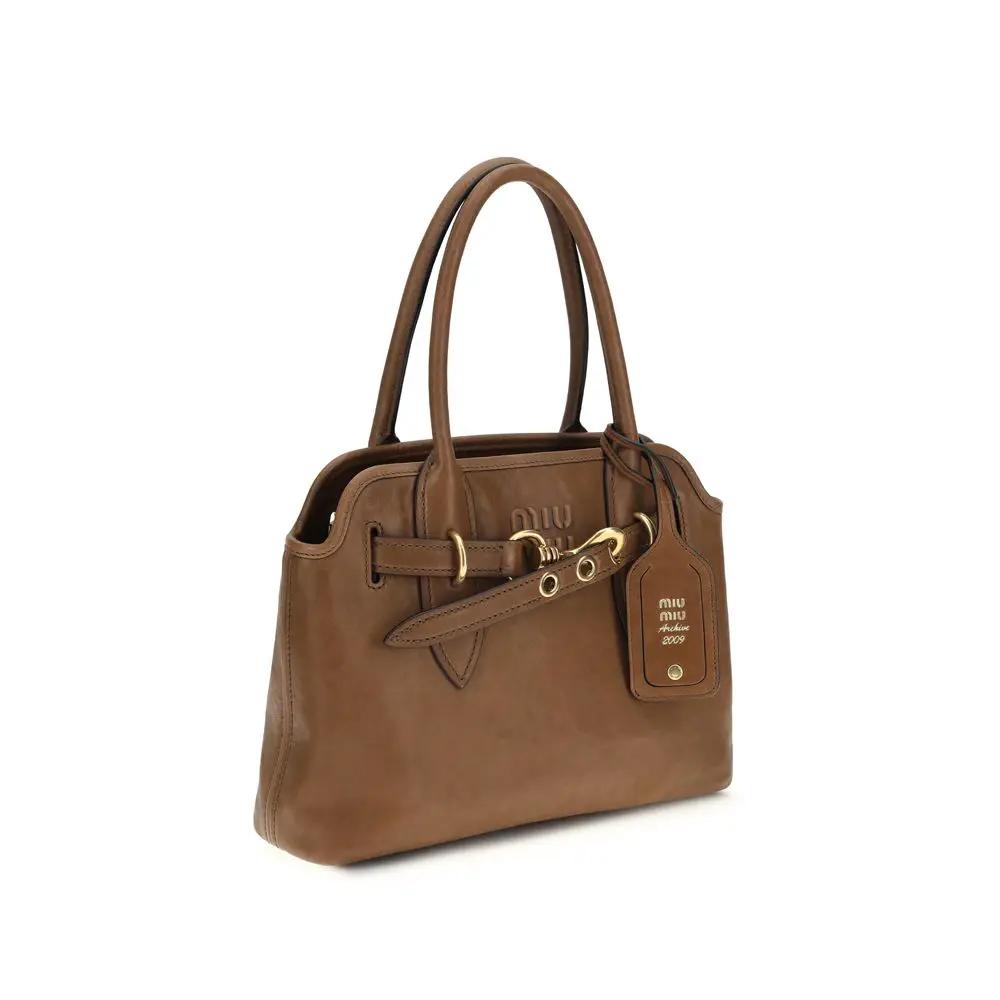Miu Miu Sample Sale | Miu Miu Brown Lamb Ovis Aries Aries Handbag - | Designer outlet