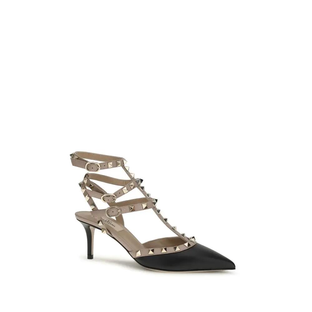 Valentino Garavani Sample Sale | Valentino Garavani Black Calf Leather Bos Taurus High Heel Pumps - | Designer outlet