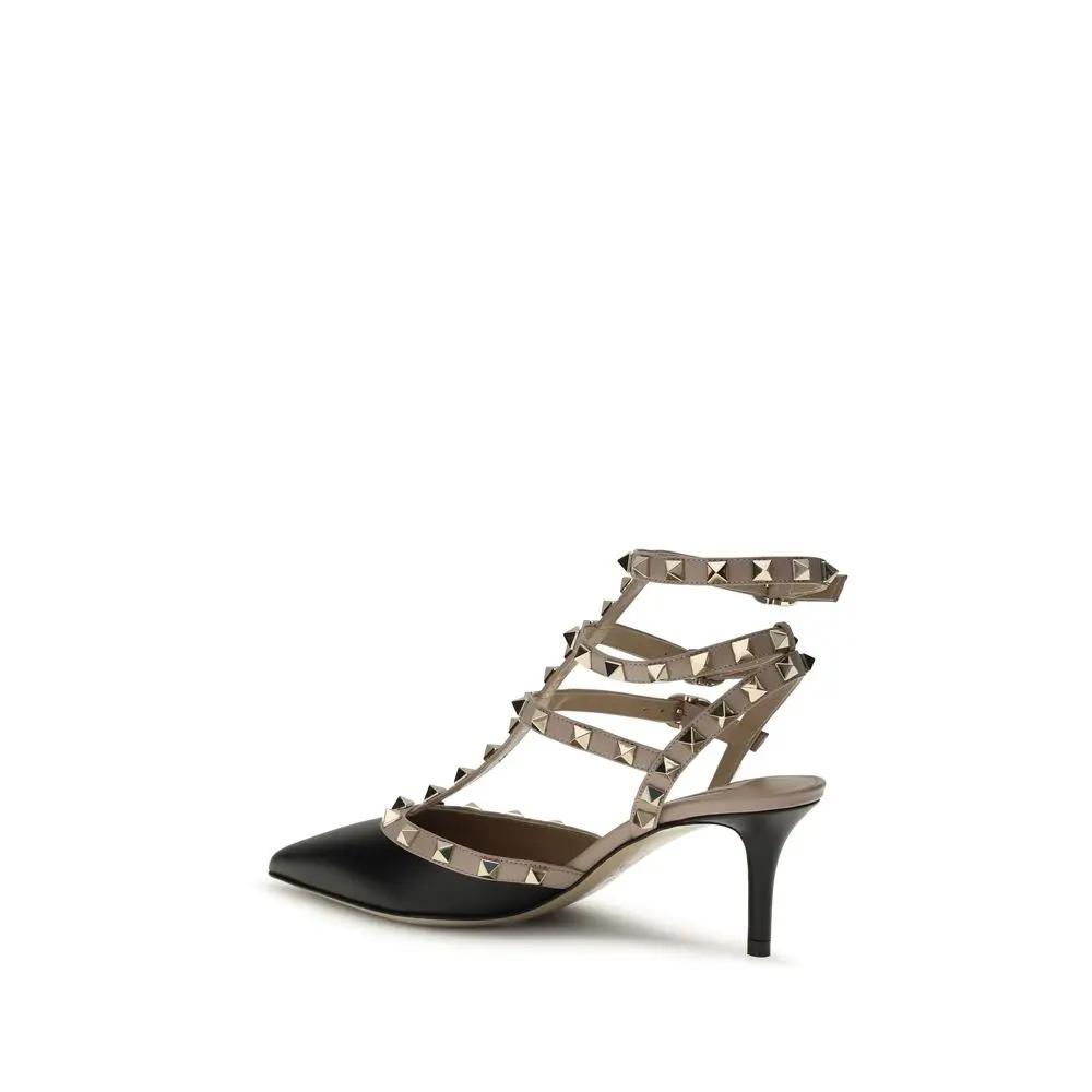 Valentino Garavani Sample Sale | Valentino Garavani Black Calf Leather Bos Taurus High Heel Pumps - | Designer outlet