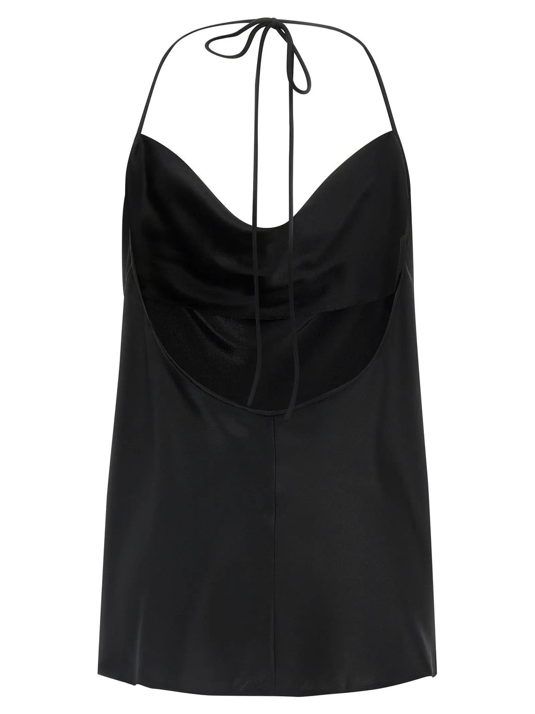 Valentino Garavani Black Silk Tank Tops