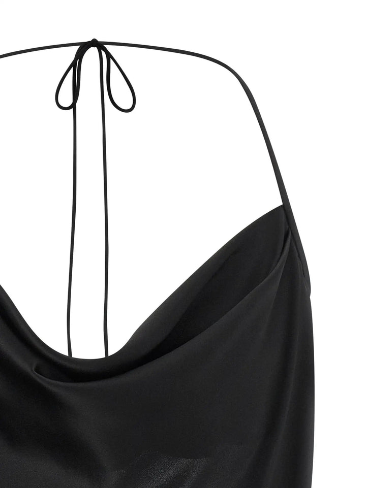Valentino Garavani Black Silk Tank Tops