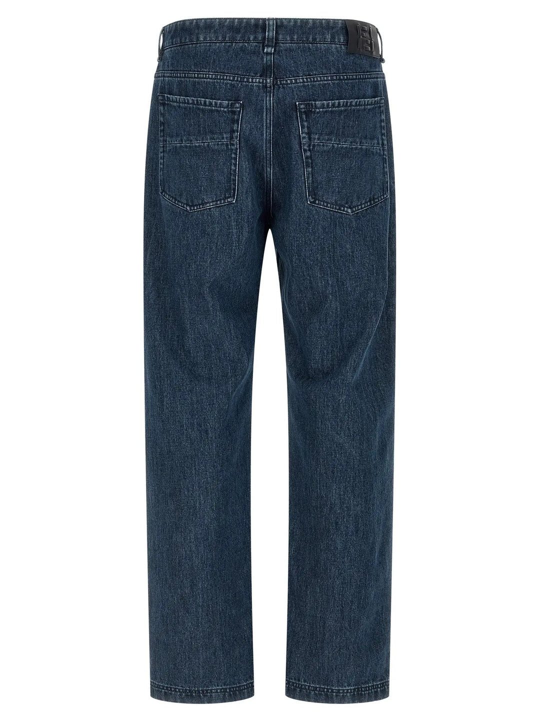 Fendi Blue Cotton Flared Jeans