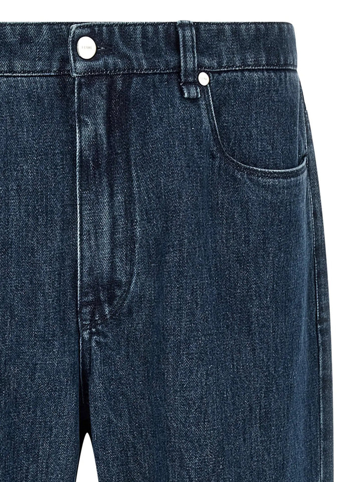 Fendi Blue Cotton Flared Jeans