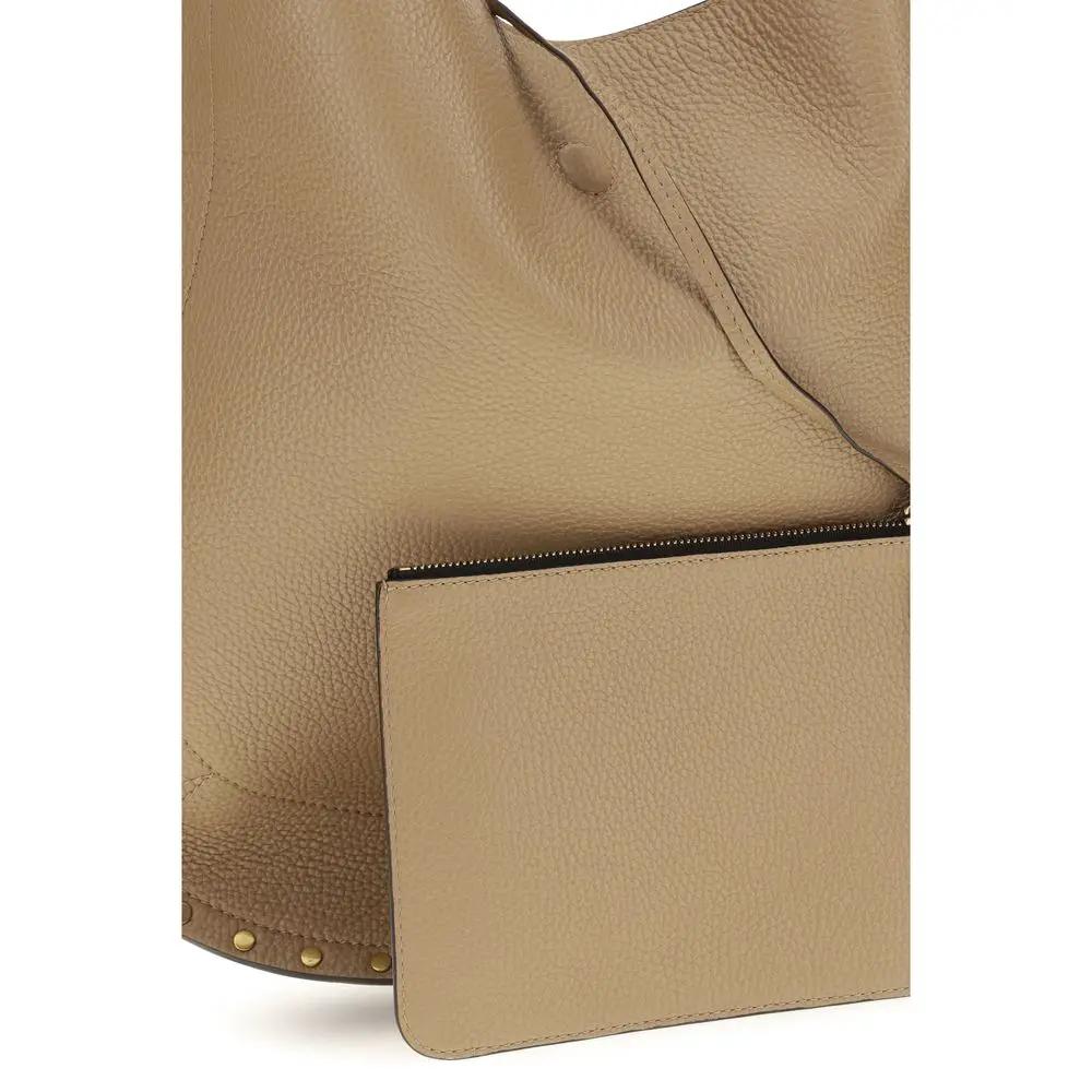 Isabel Marant Beige Calf Leather Bos Taurus Shoulder Bag