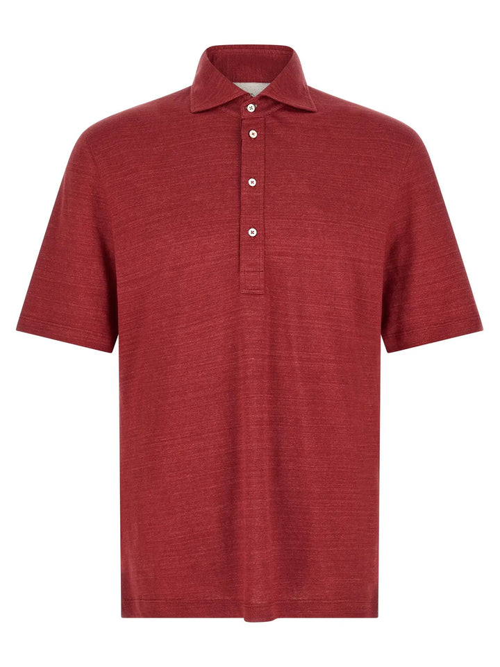 Brunello Cucinelli Multicolor Linen Polo Shirt
