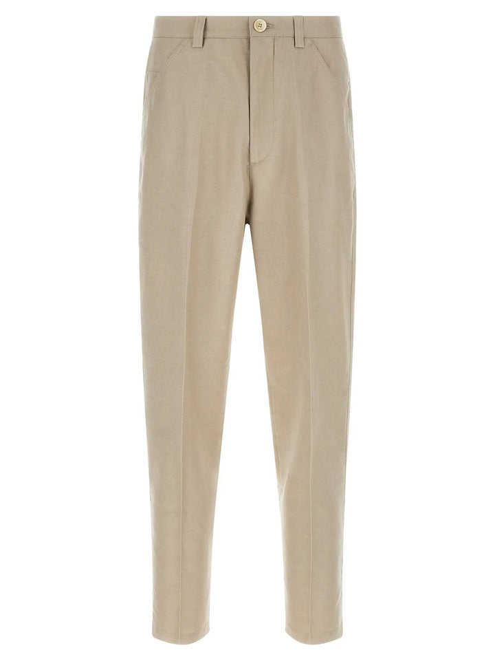Brunello Cucinelli Brown Cotton Casual Pants
