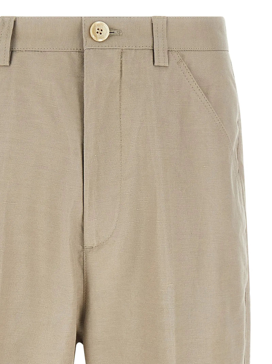 Brunello Cucinelli Brown Cotton Casual Pants