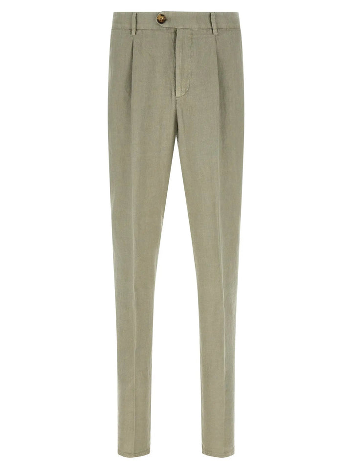 Brunello Cucinelli Bicolor Linen Casual Pants