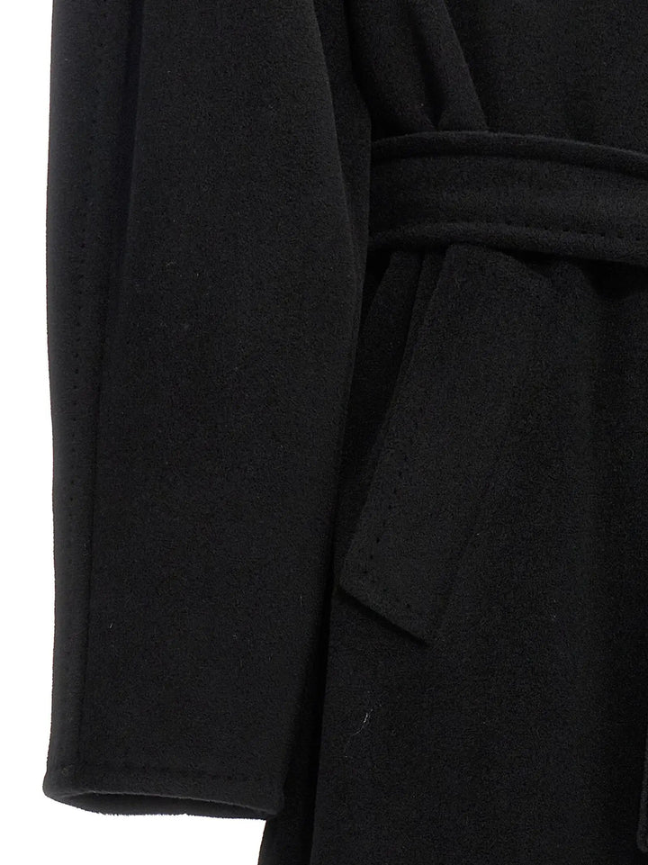 Max Mara Black Virgin Wool Coat
